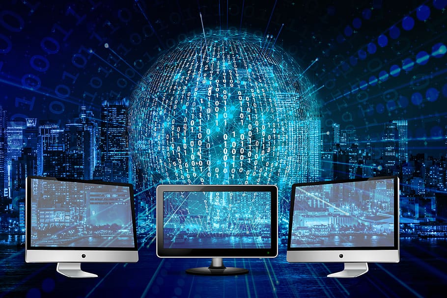 Network, Binary, Present, Presentation, Manhattan, - Binary Multimedia - HD Wallpaper 