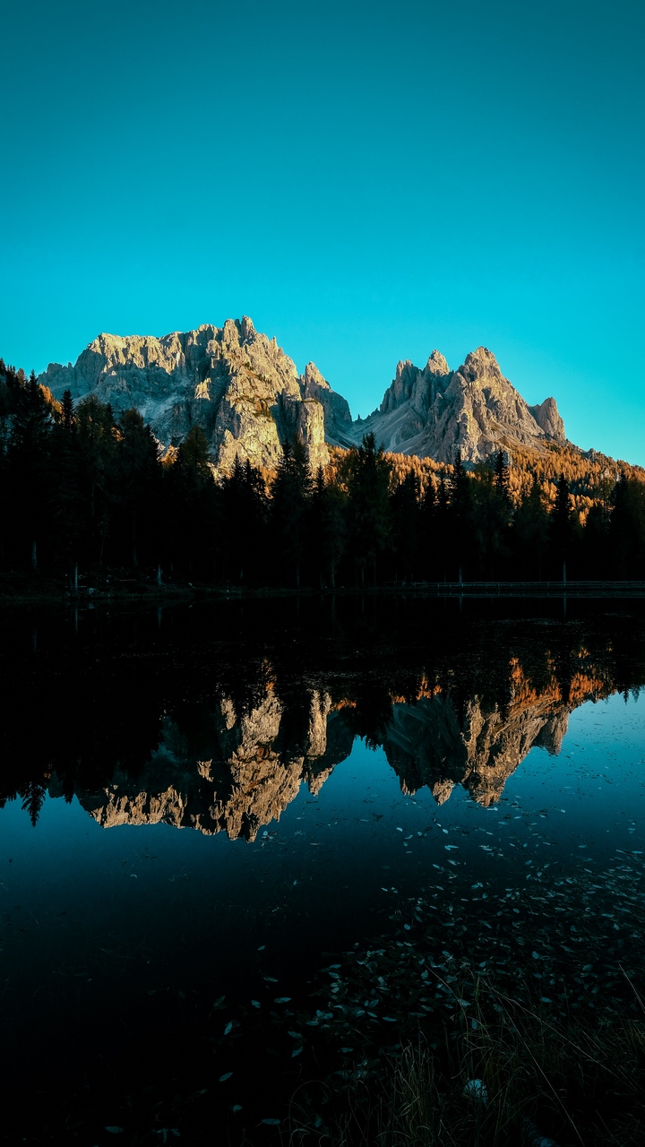 Wallpaper Mountain, Lake, Sky, Shadows, Reflection - Papeis De Parede Xiaomi - HD Wallpaper 