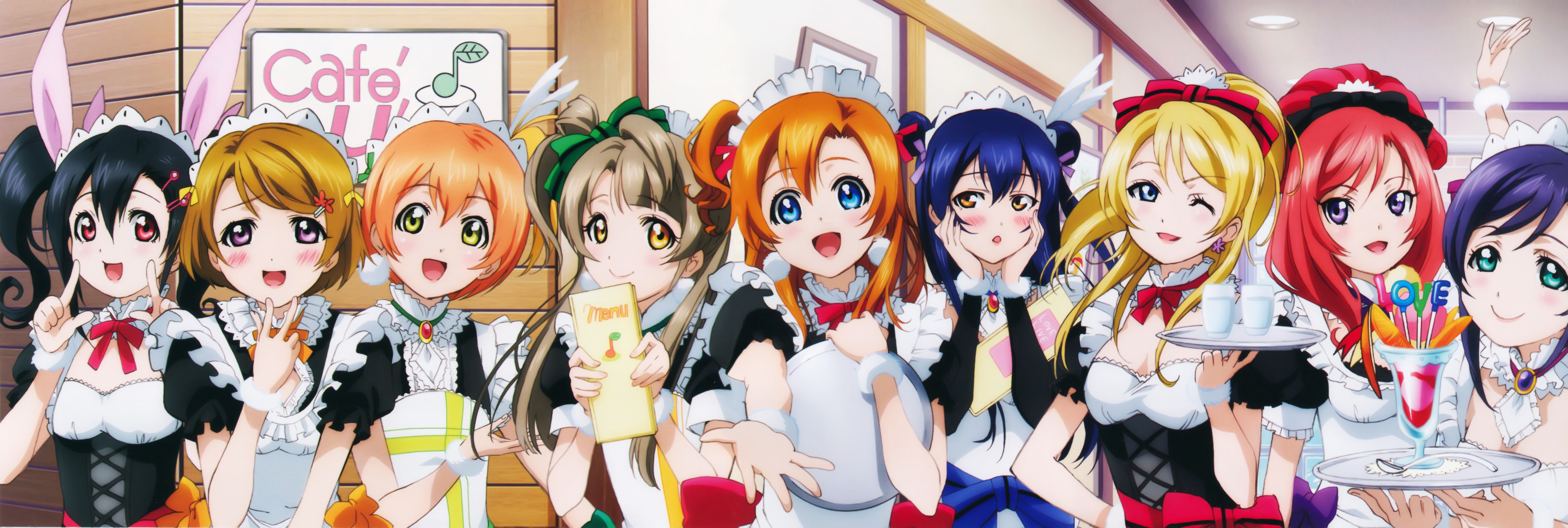 Dual Monitor Wallpaper Love Live - HD Wallpaper 