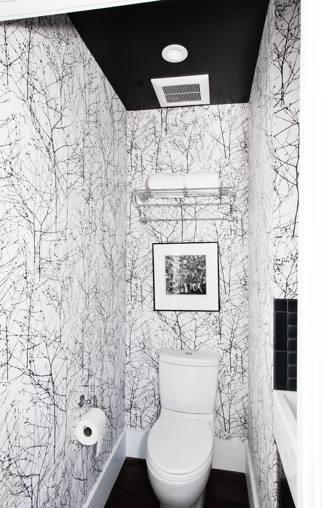 San Francisco Whimsical Wallpaper With Freestanding - Жидкие Обои В Туалете - HD Wallpaper 