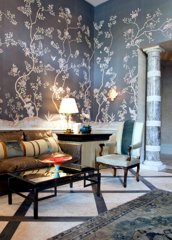 Hand-painted Chinese Silk Wallpaper With Chinoiserie - 600x835 Wallpaper -  