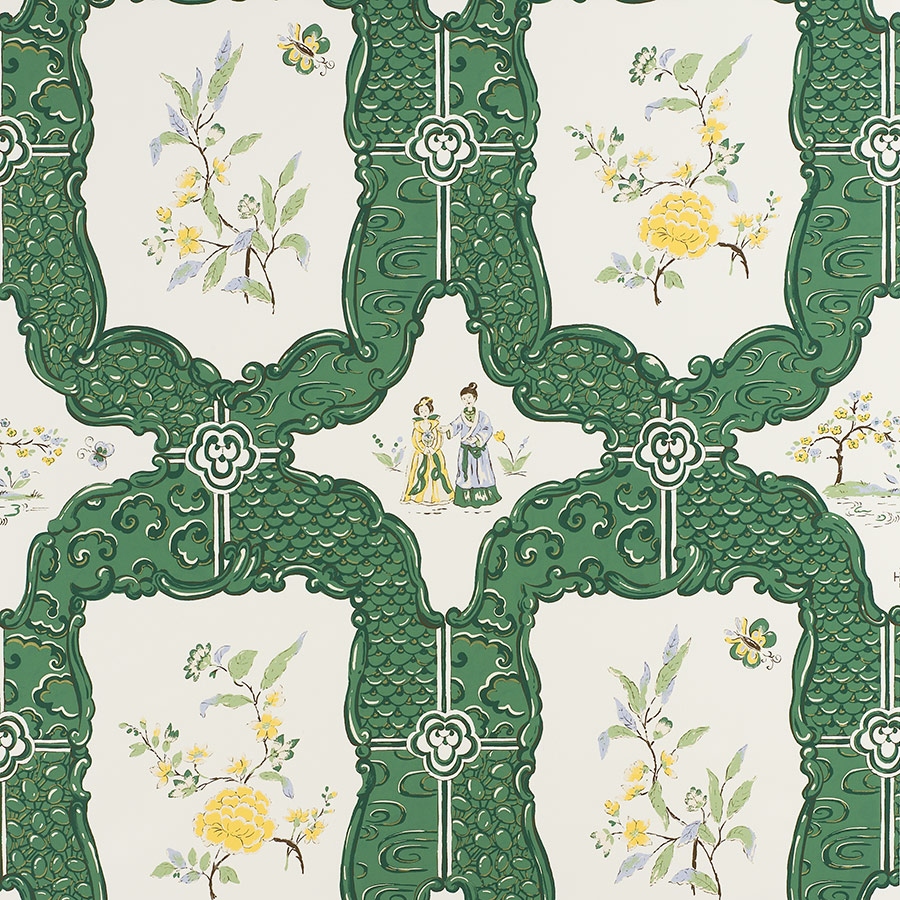 Chinoiserie Mermaid - HD Wallpaper 