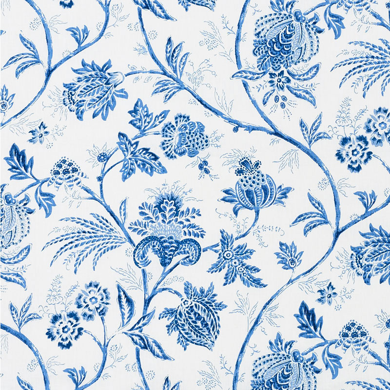 Blue And White Chinoiserie Print Fabric - HD Wallpaper 