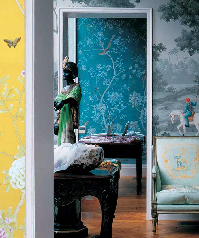 Chinoiserie Wall Stencil - HD Wallpaper 
