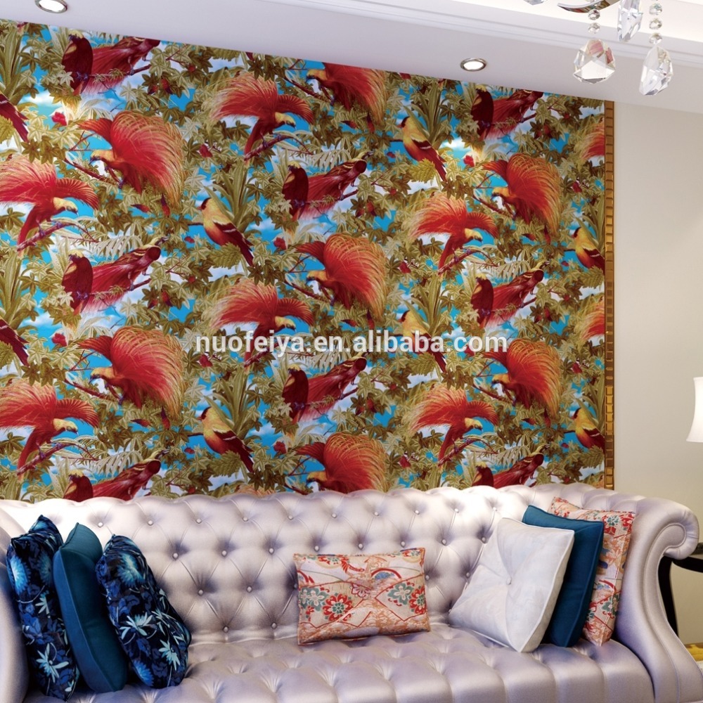 New Arrival Luxury Chinoiserie Style Printing Wallpaper - Studio Couch - HD Wallpaper 