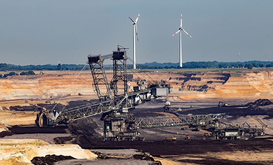 Black And Gray Mining Machine, Garzweiler, Brown Coal, - Germany Coal Phase Out - HD Wallpaper 