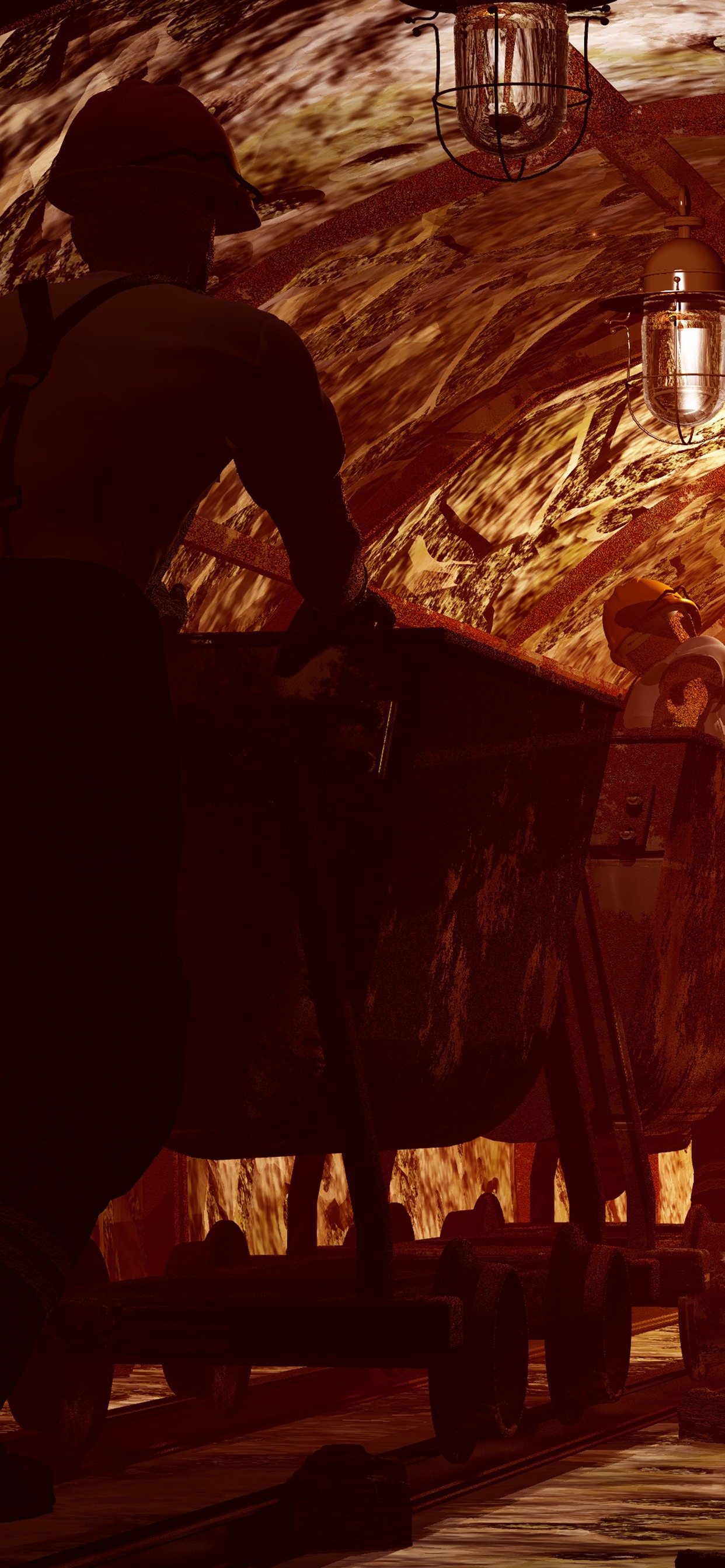 Iphone Wallpaper Worker, Tunnel, Mining, Track - Palabora Mining Company Opencast - HD Wallpaper 