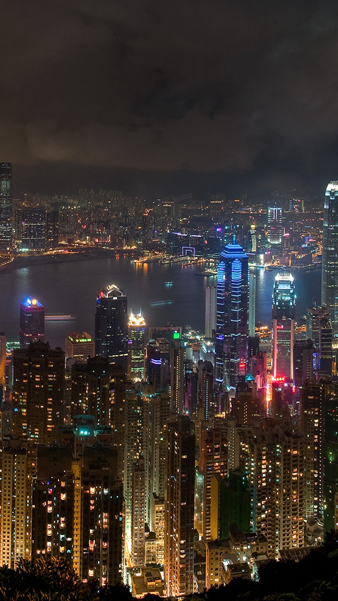1080x1920, Hd City Skyline Samsung Galaxy A7 Wallpapers - Hong Kong City Background - HD Wallpaper 