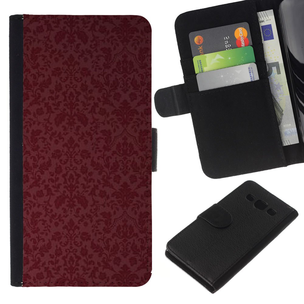 For Samsung Galaxy A3 case Maroon Background Wallpaper - Leather - HD Wallpaper 