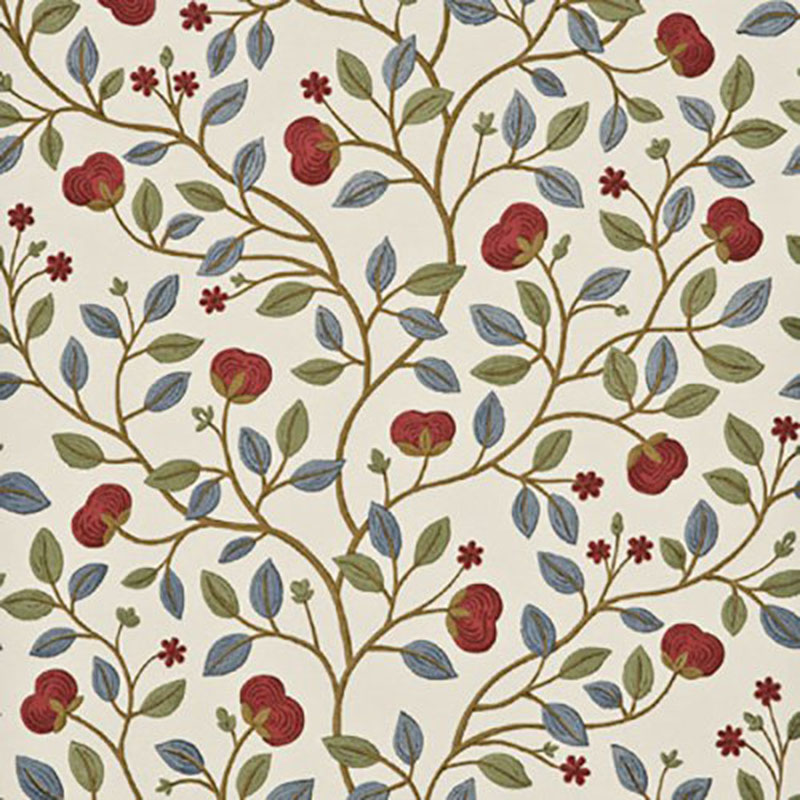 Bw45025 - 4 Medlar - Blue/red - 4 - G P & J Baker Wallpaper - Kitchen Wallpaper Cream Print - HD Wallpaper 