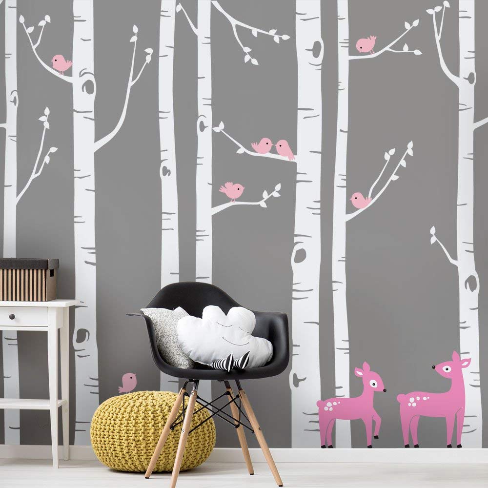 Wall Sticker And Birch Tree - HD Wallpaper 