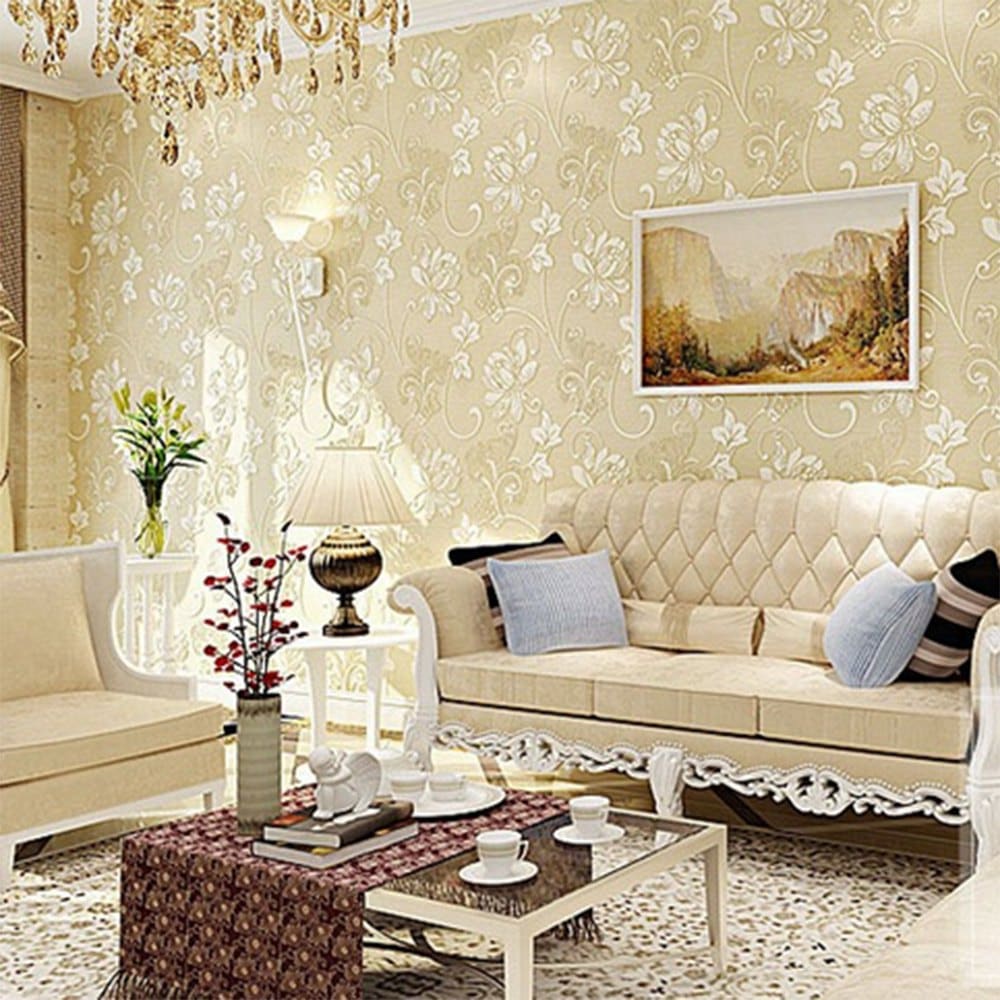 Buy 3d Floral Wall Paper Light Color Flower Wallpaper - Light Color For Walls - HD Wallpaper 