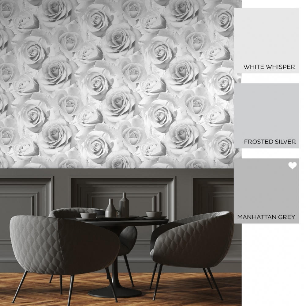 Rose Wallpaper Living Room - HD Wallpaper 