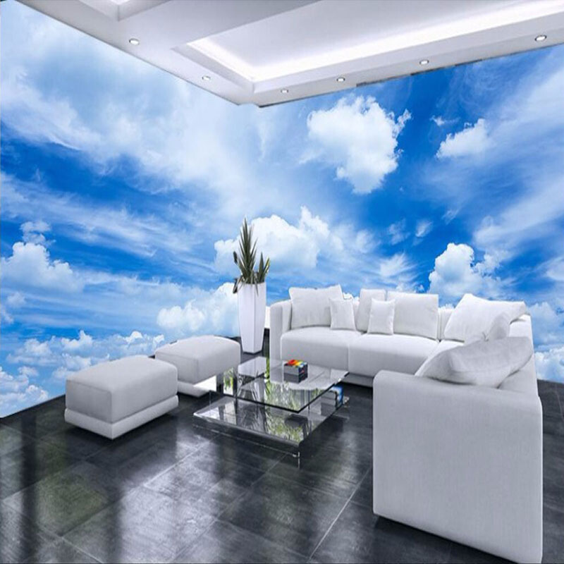 Cloud Painting On Walls - HD Wallpaper 