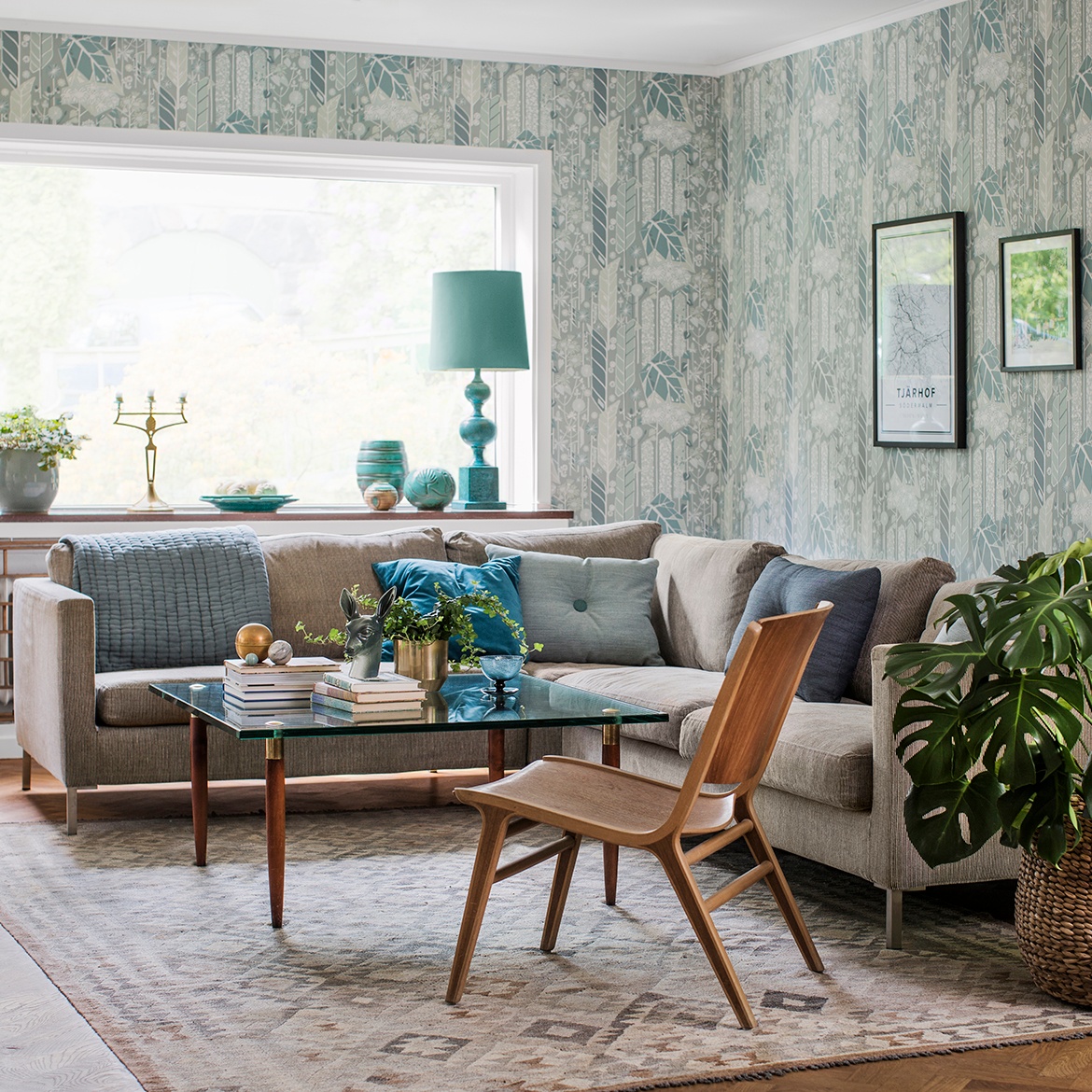 Floral Wallpaper 1950 Senecio - Senecio Tapet - HD Wallpaper 