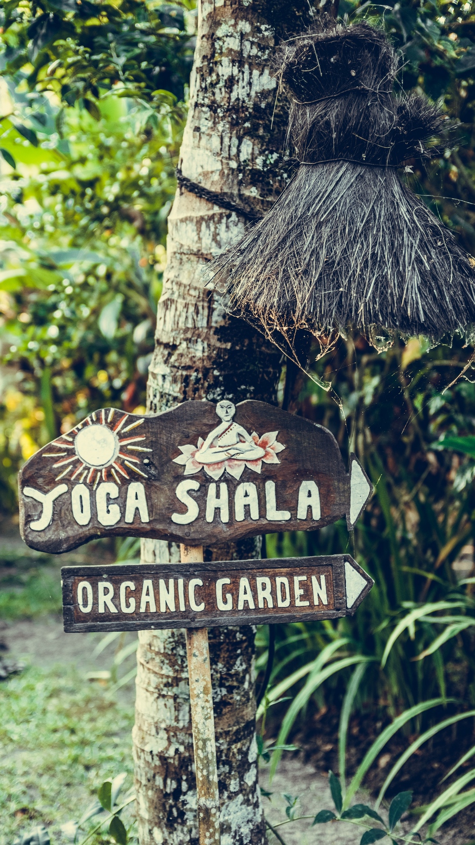 Wallpaper Yoga, Signboard, Garden, Organic, Wood - Organic Logo Wallpaper For Mobile - HD Wallpaper 