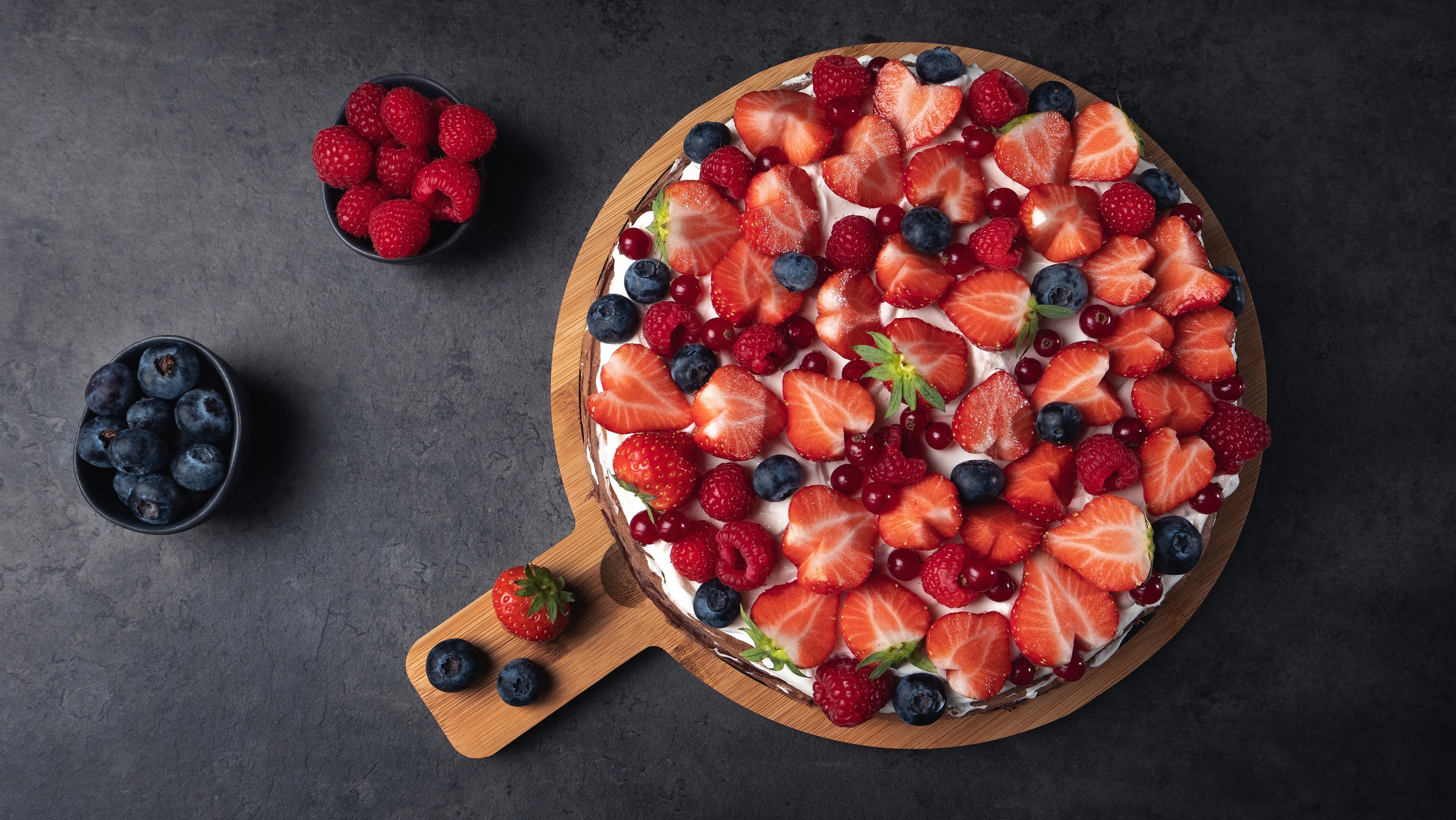 Wallpaper Of Berry, Blueberry, Cake, Fruit, Pastry, - Torta Morango E Mirtilo - HD Wallpaper 