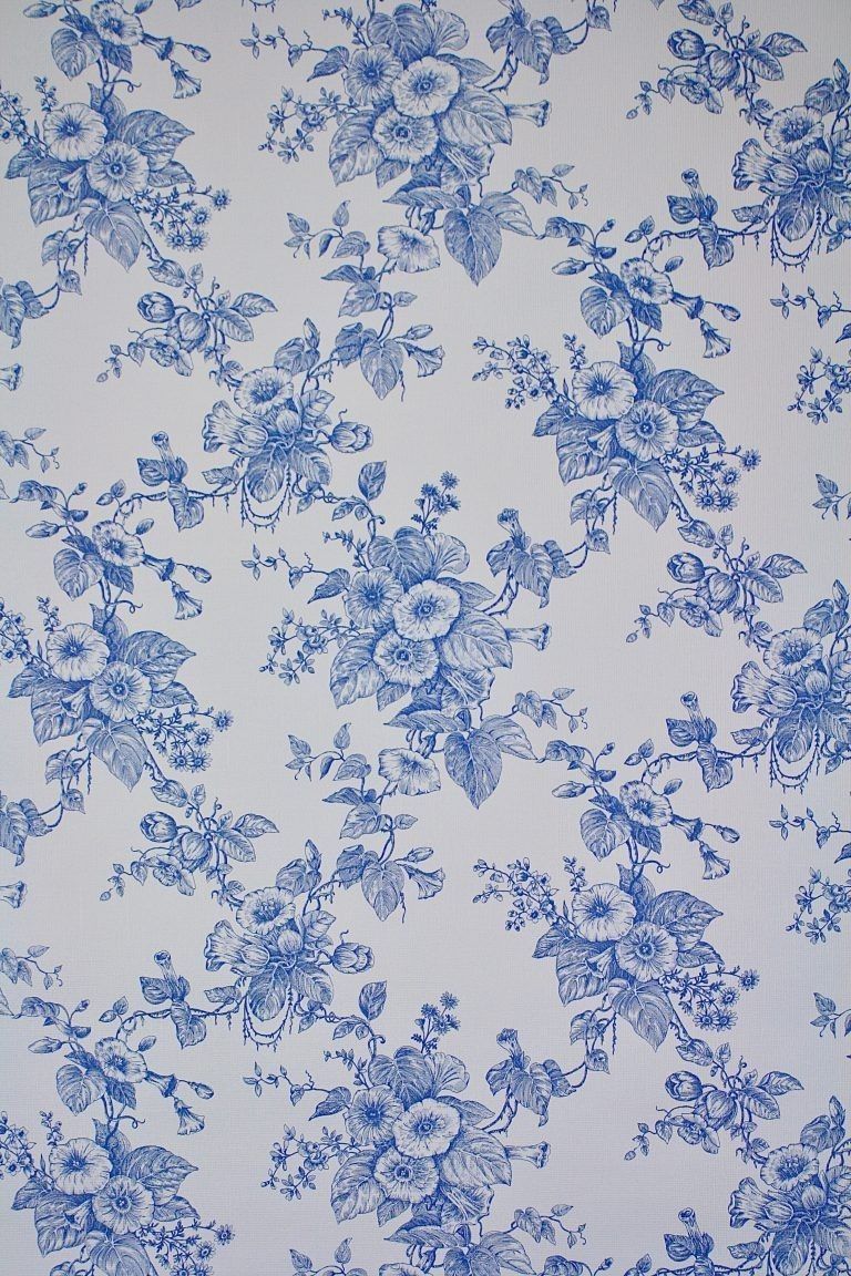 Vintage Wallpaper Blue And White - HD Wallpaper 