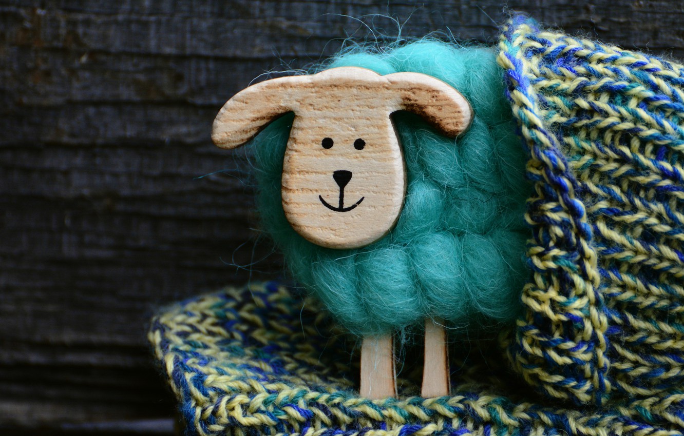Photo Wallpaper Smile, Background, Toy, Board, Positive, - Sheep - HD Wallpaper 