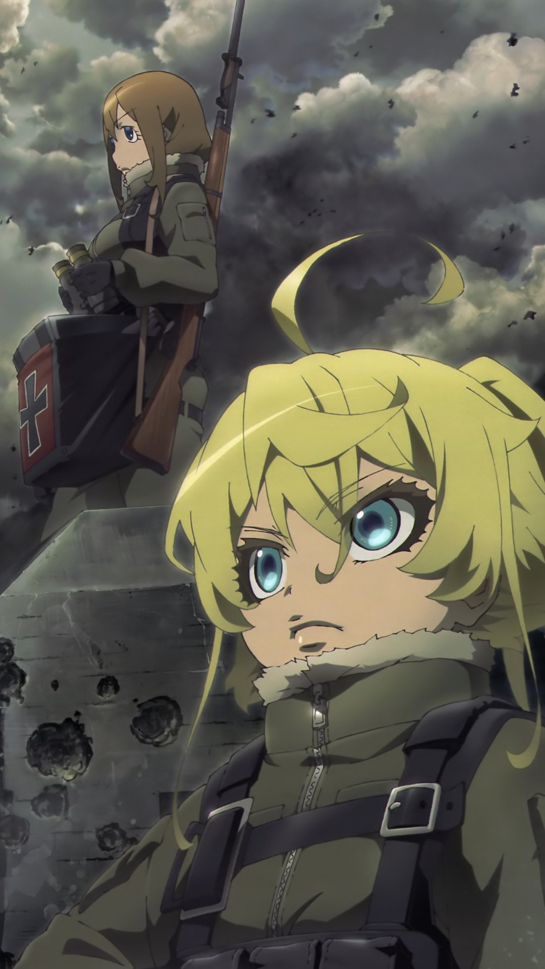 Youjo Senki Tanya Von Degurechaff Viktoriya Ivanovna - Saga Of Tanya The Evil Gif Bayonet - HD Wallpaper 