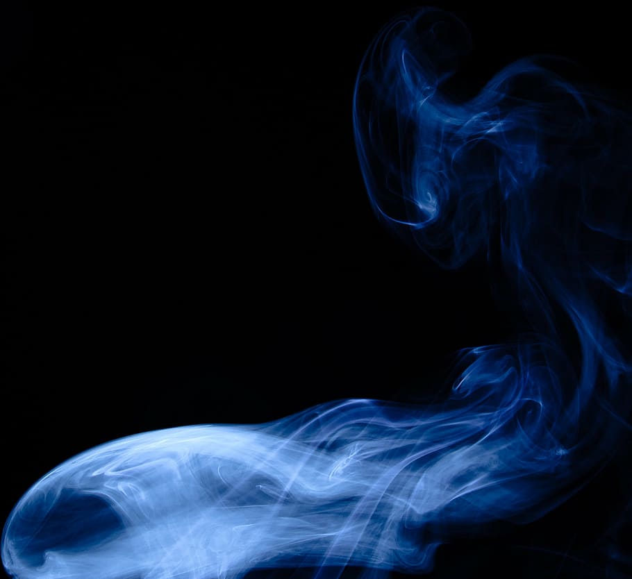 Blue, Smoke, Digital, Wallpaper, Mysticism, Quallm, - Black Dark Blue Hd Background - HD Wallpaper 