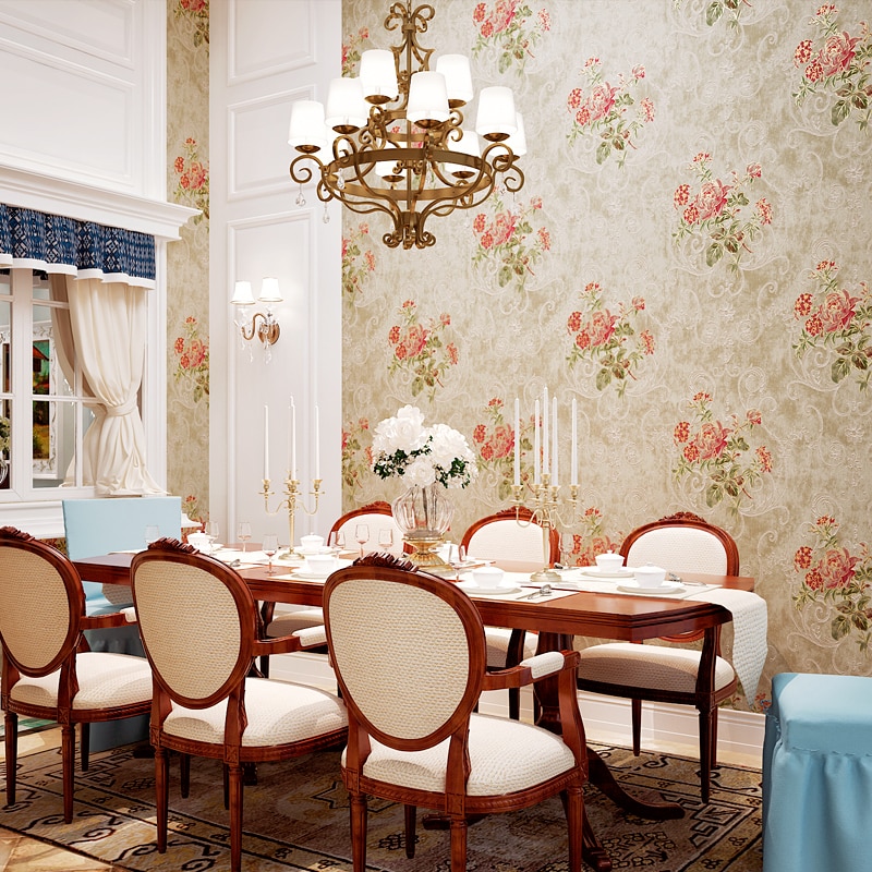 Papel De Parede Vitoriano Floral - HD Wallpaper 