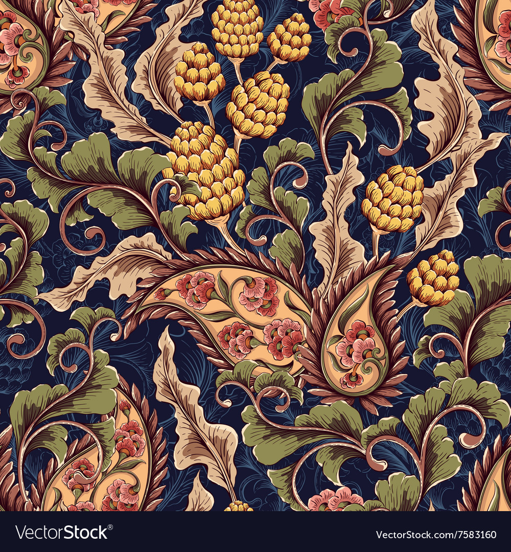 Seamless Victorian Fabric - HD Wallpaper 