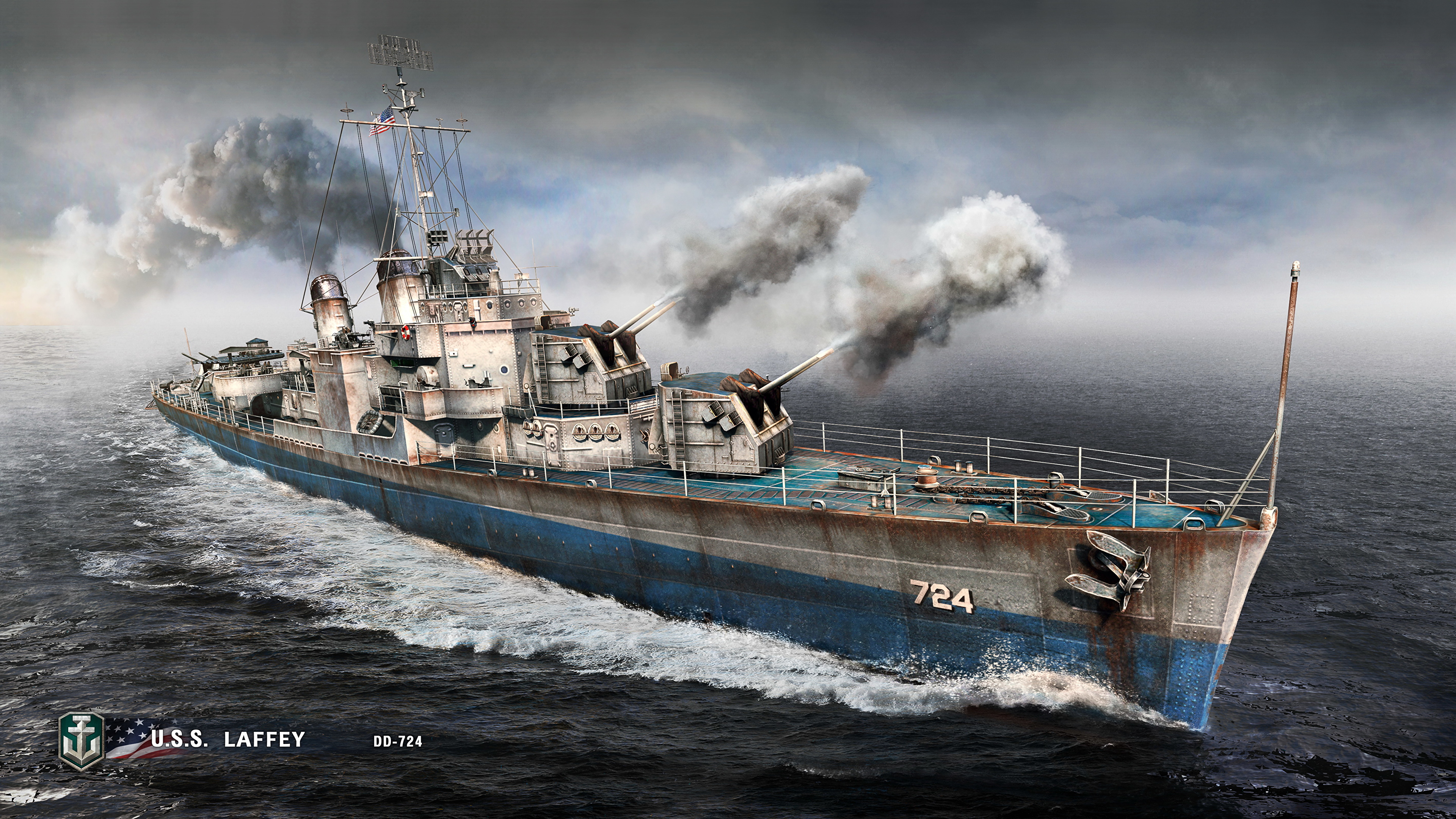 World Of Warships Uss Laffey - HD Wallpaper 
