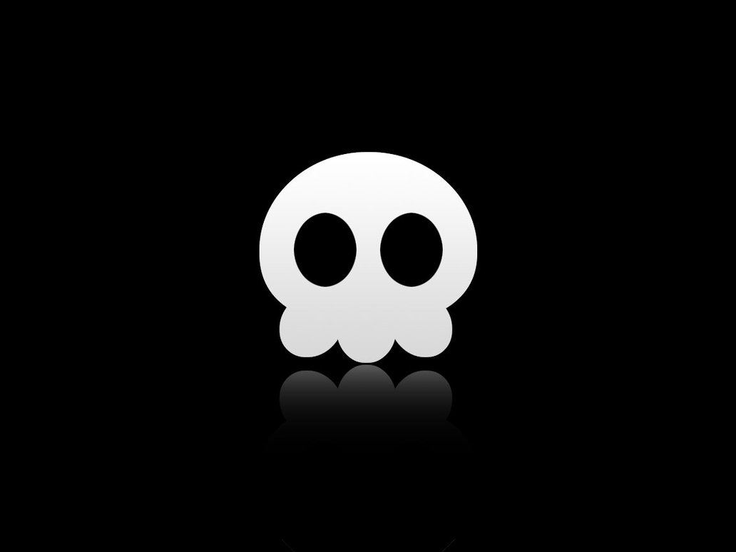 Skull Wallpaper - Cute Skull Black Background - HD Wallpaper 