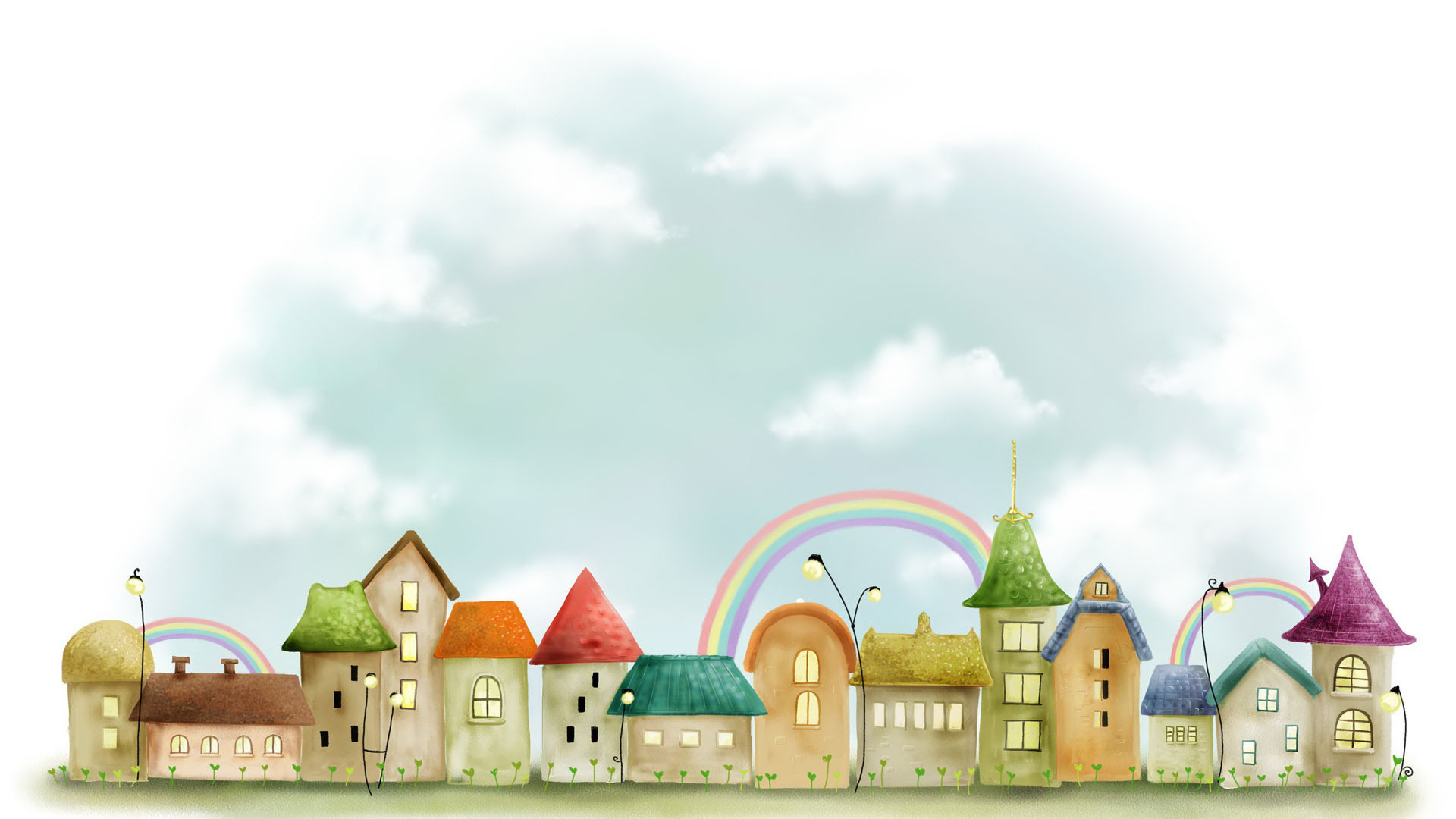 Cute Village - HD Wallpaper 