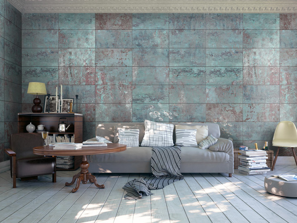 Modern Wallpaper Magma Turquoise Concrete - Turkusowy Beton - HD Wallpaper 