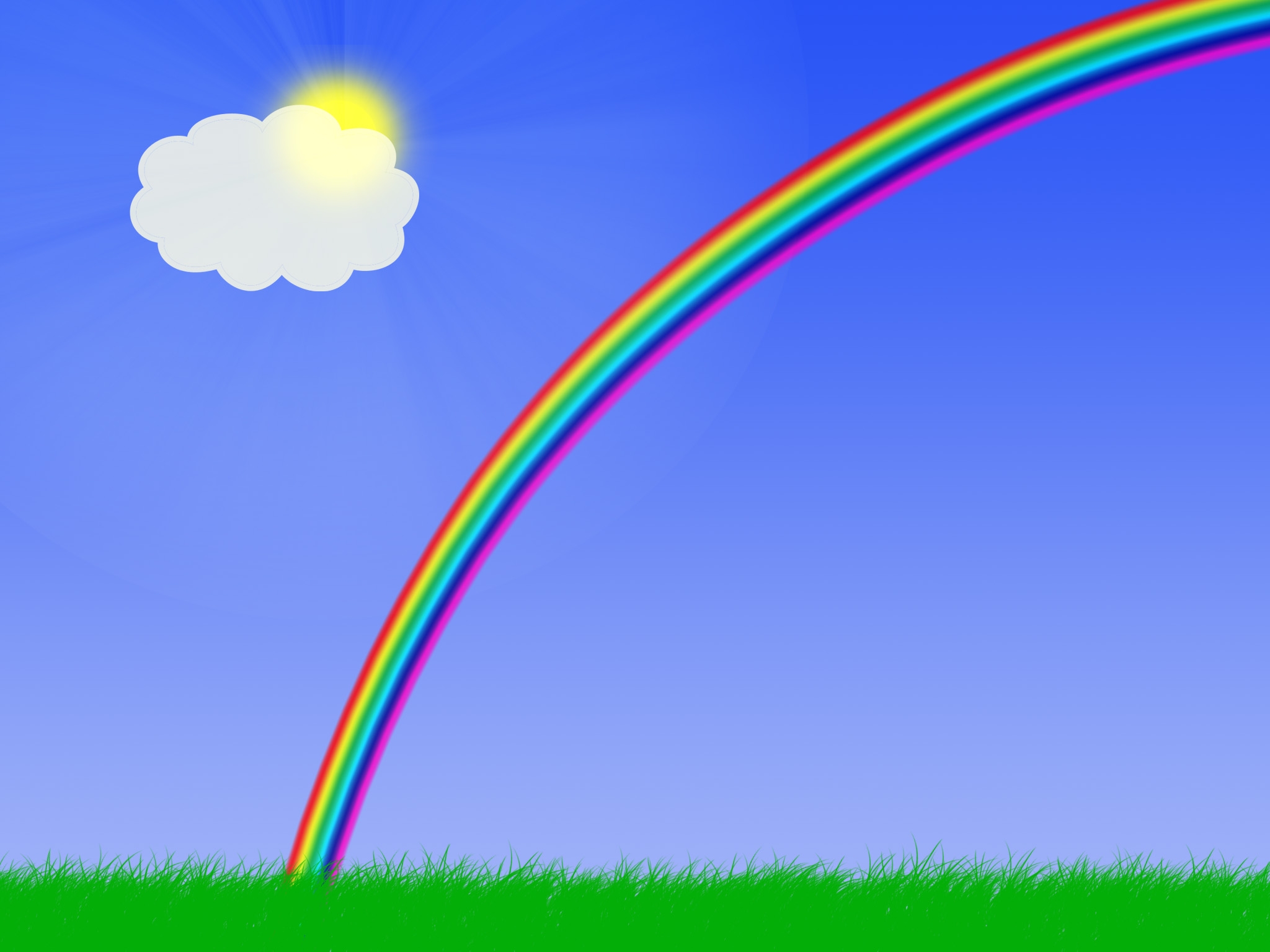 Rainbow - Desktop Wallpaper - Sky Rainbow Desktop Background - 2048x1536  Wallpaper 