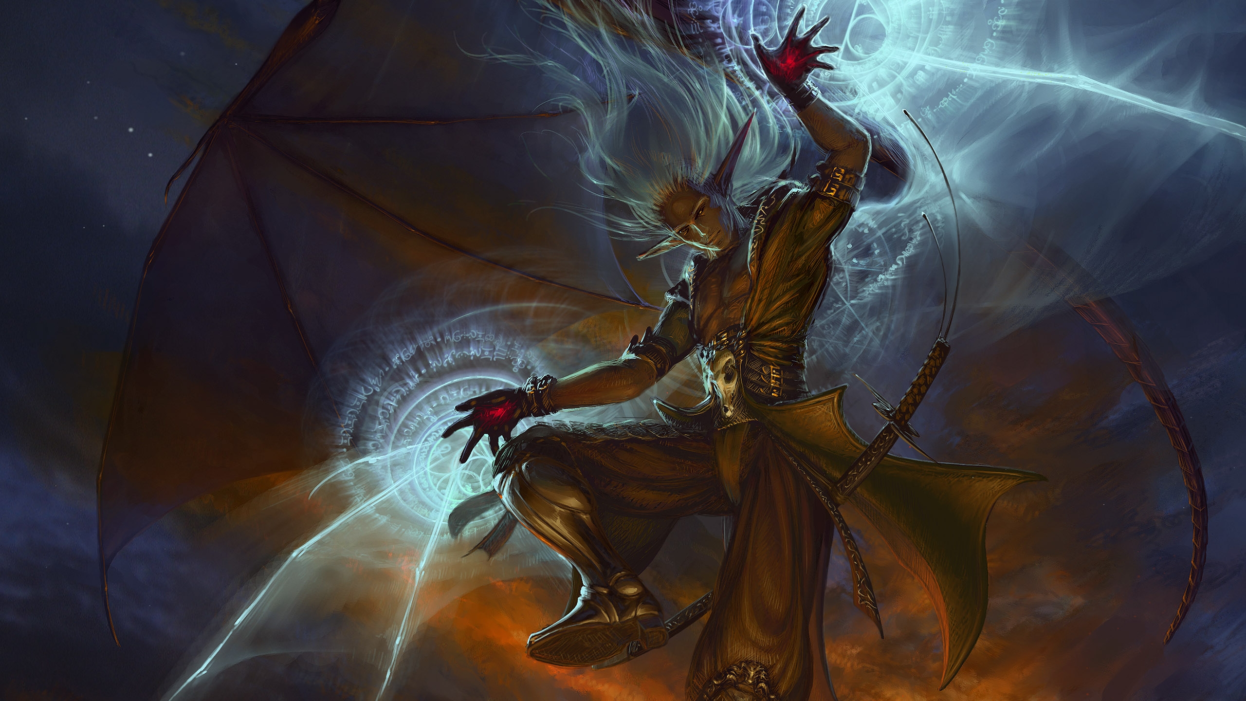 D&d Male Fire Sorcerer - HD Wallpaper 