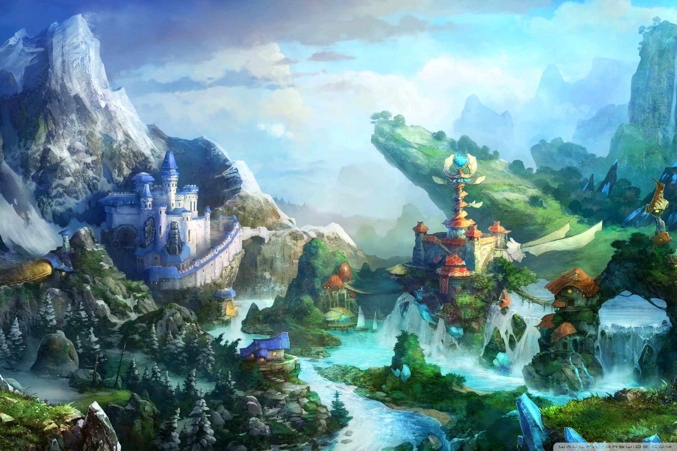 Awesome Fantasy World Hd - HD Wallpaper 