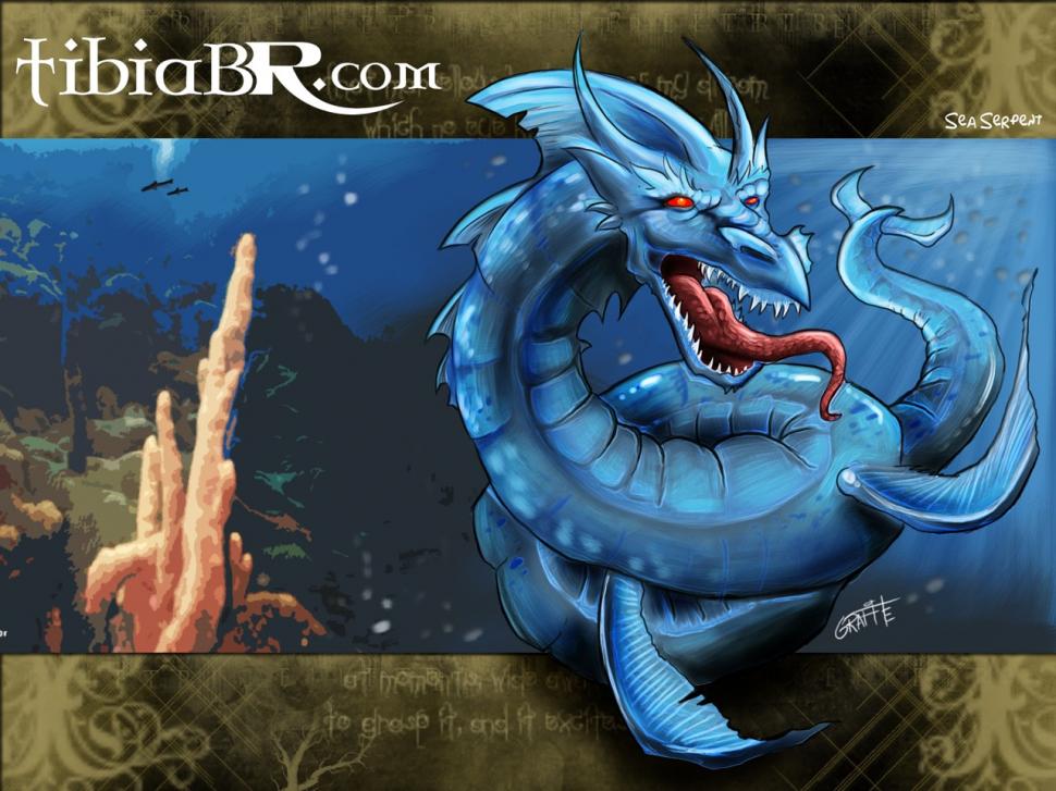 Tibia, Pc Gaming, Rpg, Dragon, Game Wallpaper,tibia - Sea Serpent Tibia - HD Wallpaper 