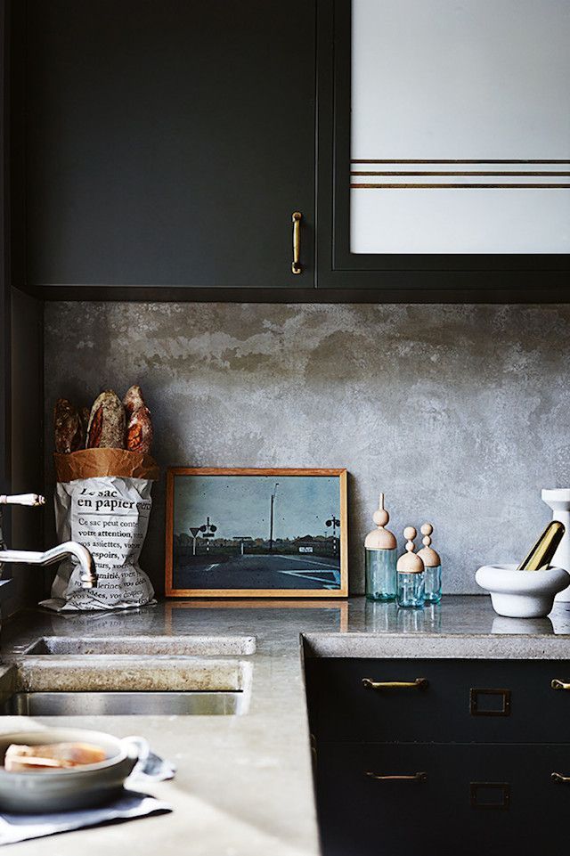 Concrete Skim Wall Kitchen - HD Wallpaper 