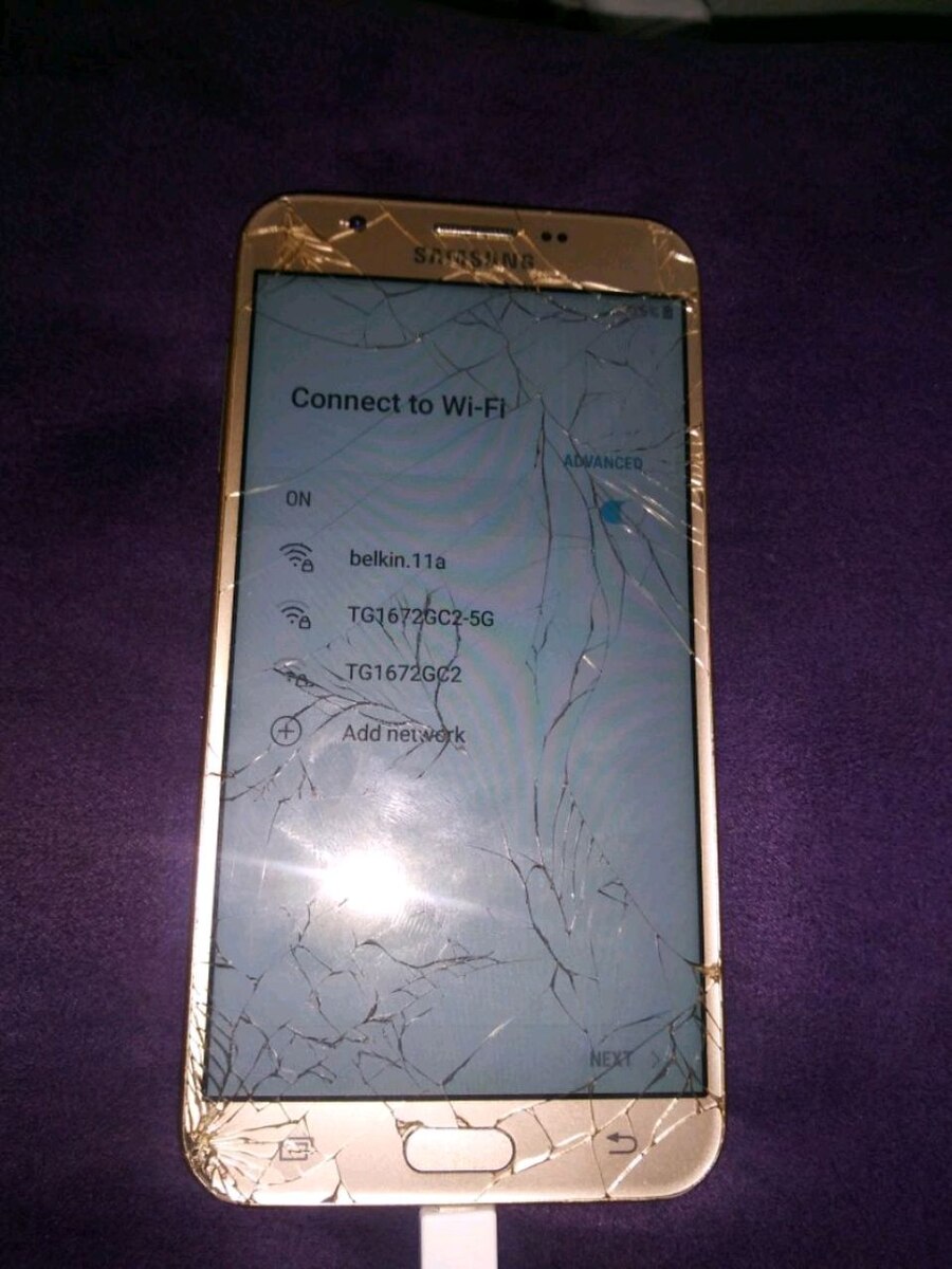 Metro Samsung J7 Prime Cracked - Samsung J7 Crack Panel - HD Wallpaper 