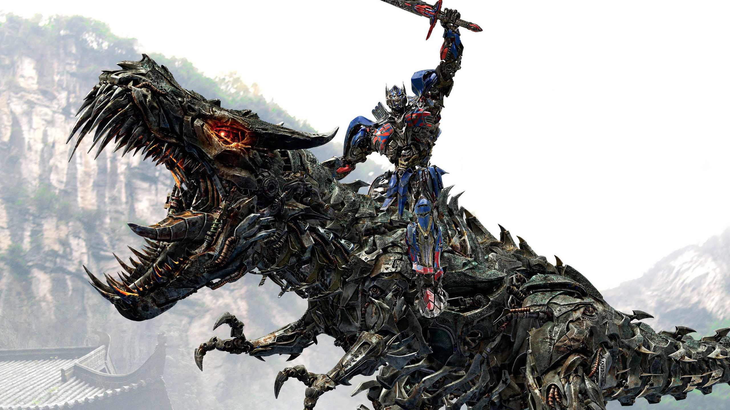 Optimus Prime Riding Grimlock - Transformers 4 Wallpaper Hd - HD Wallpaper 