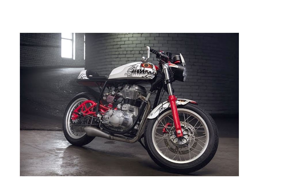 Captain America Bike - Modified Royal Enfield Gt - HD Wallpaper 