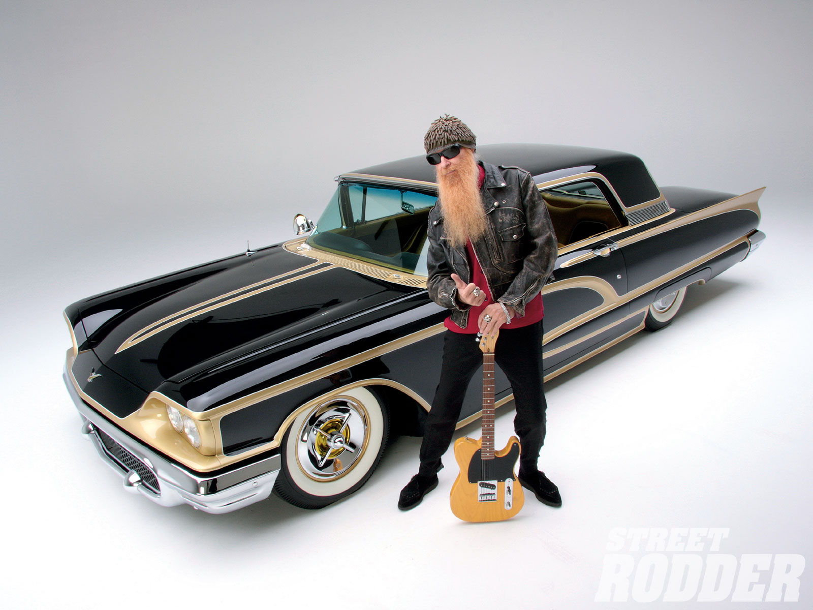 Gold And Black Ford Wallpaper 16 Background Wallpaper - Thunderbird Billy Gibbons - HD Wallpaper 
