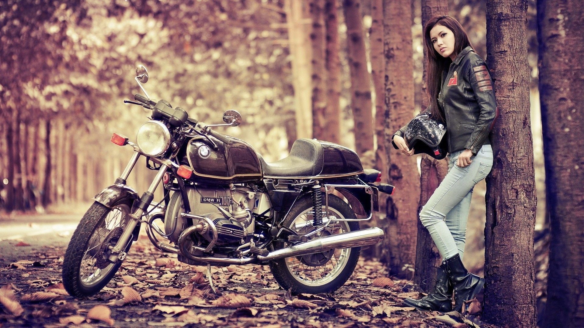 1920x1080, Asian Girls Hd Wallpapers And Backgrounds - Girl And Bike Wallpapers Hd Download - HD Wallpaper 