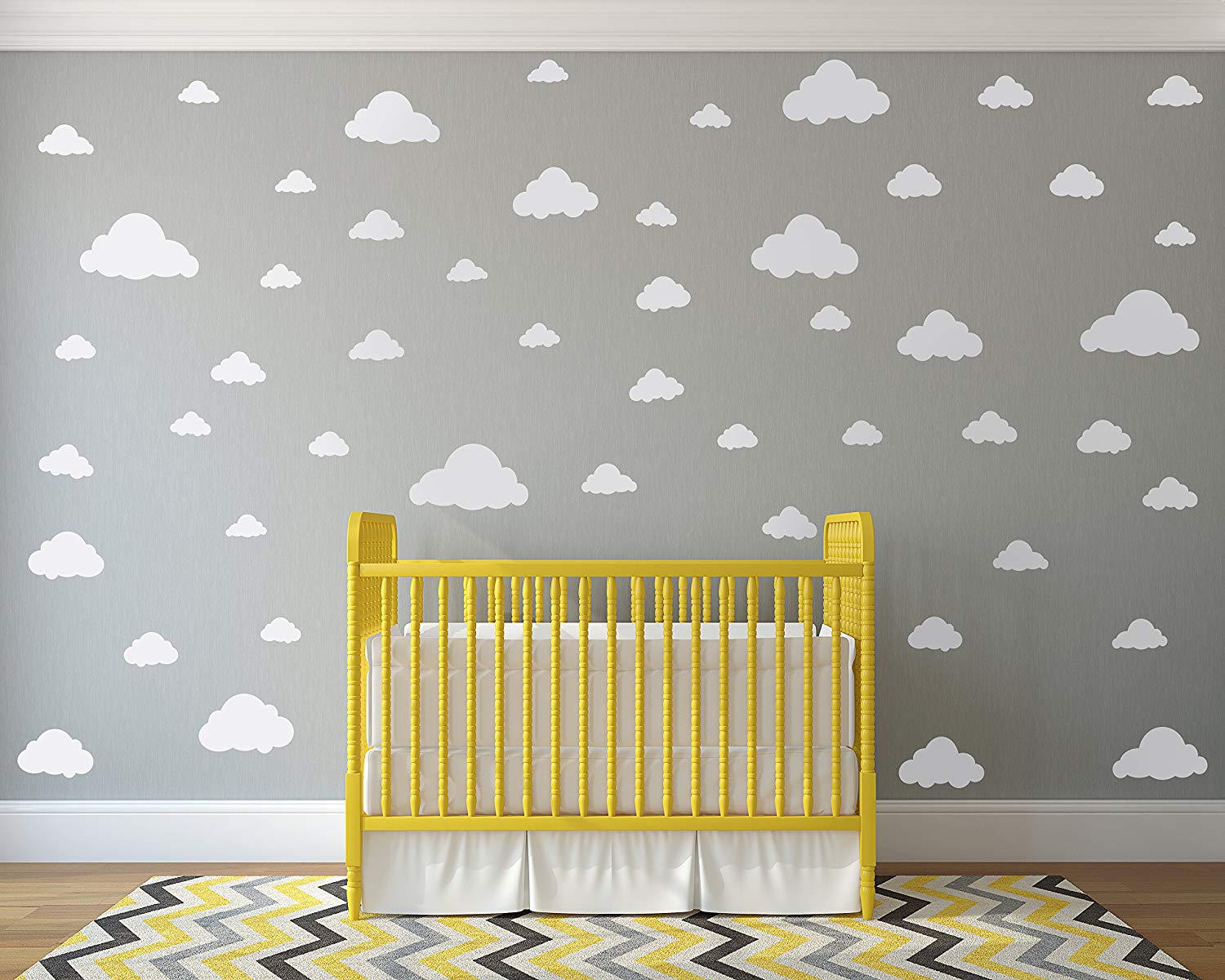 80%off White Clouds Sky Wall Decals - Clouds For Nursery Wall - HD Wallpaper 