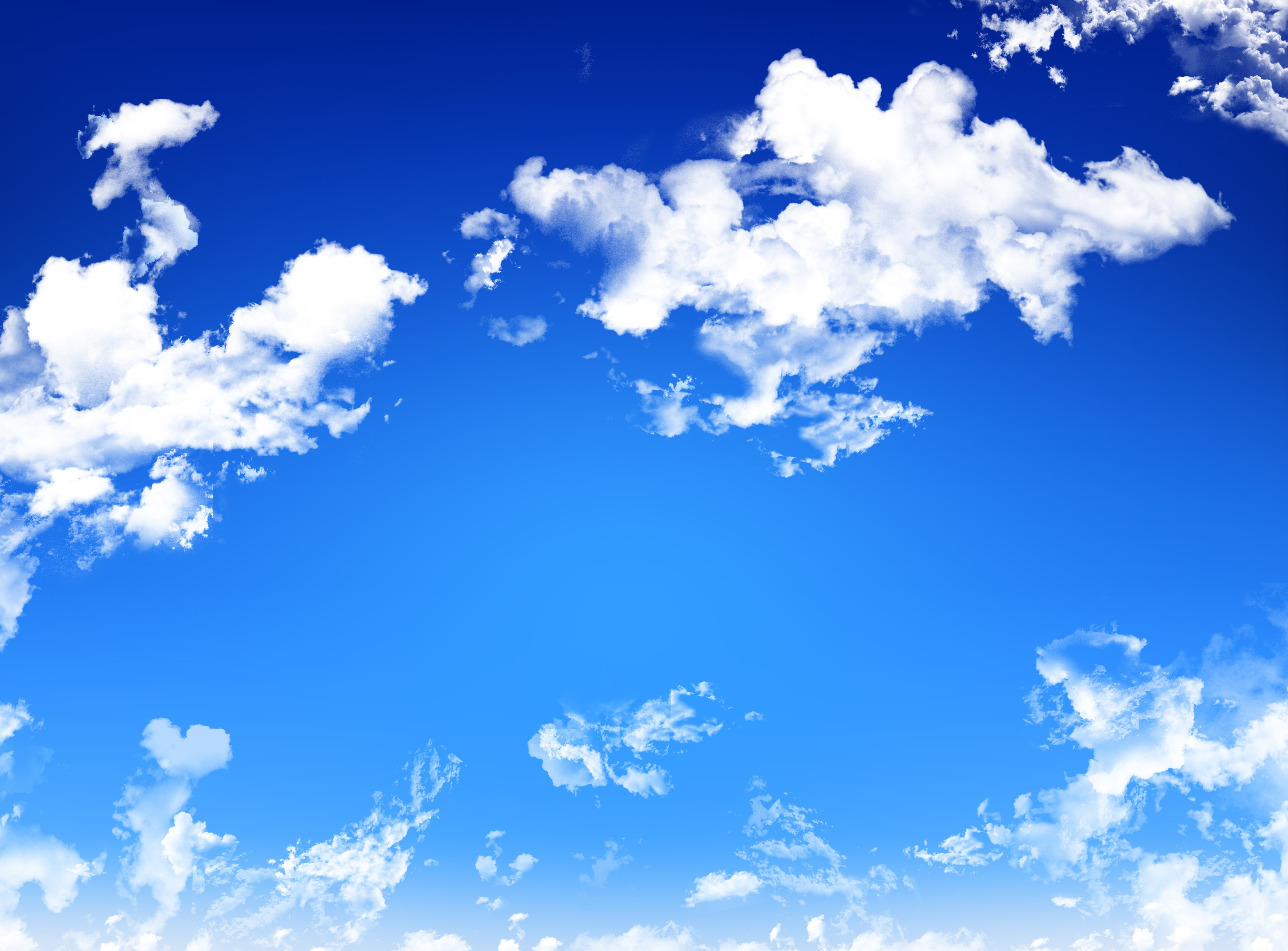 Blue Sky With White Clouds Think Twice - Blue Sky Desktop - HD Wallpaper 