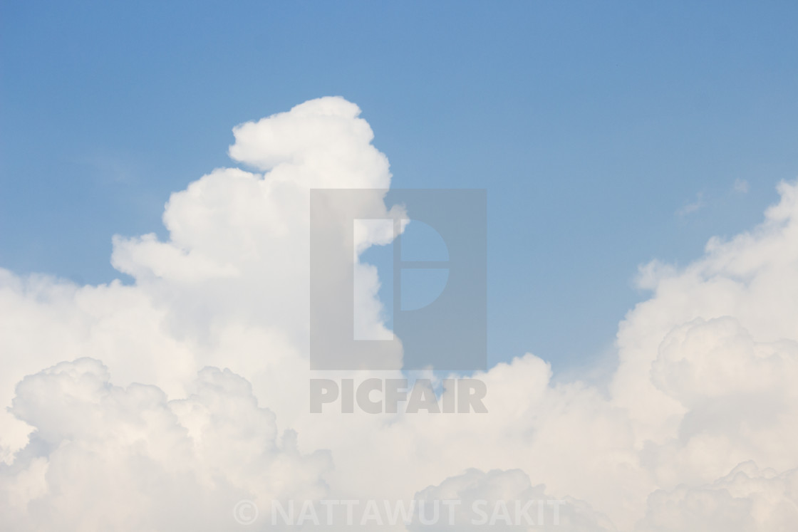 Bright Blue Sky With White Clouds For Background Or - Cumulus - HD Wallpaper 