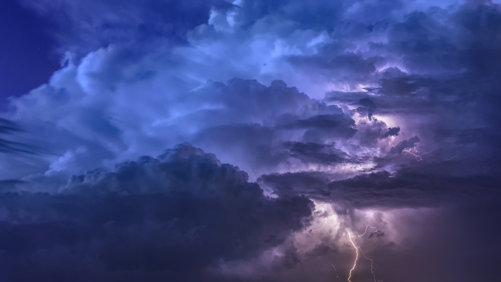 Storm Weather Mother Nature Blue - HD Wallpaper 