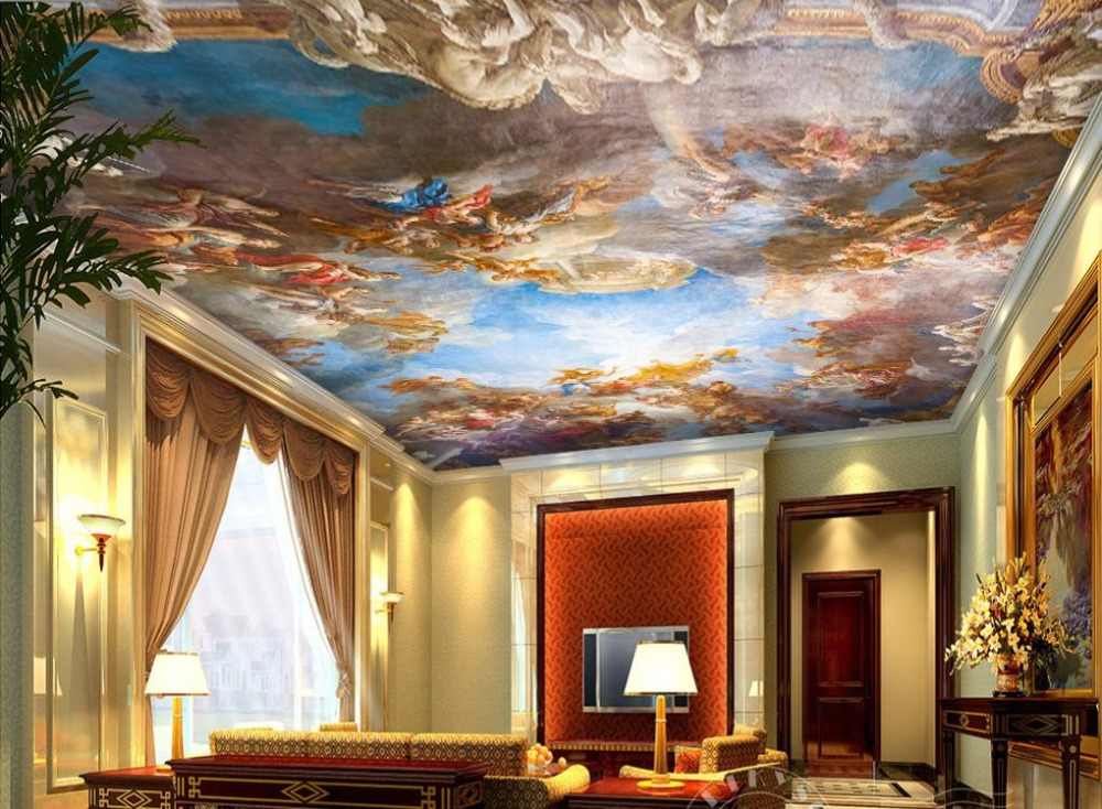 Bedroom Ceiling Mural - HD Wallpaper 