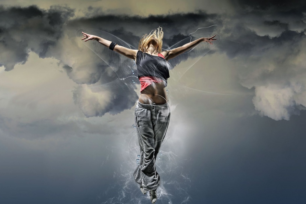 Girl Dancing In Sky With Dark Clouds - Girl Dancing In The Sky - 1050x700 Wallpaper Girl Dancing In Sky With Dark Clouds - Girl Dancing In The Sky - 1050x700 Wallpaper
