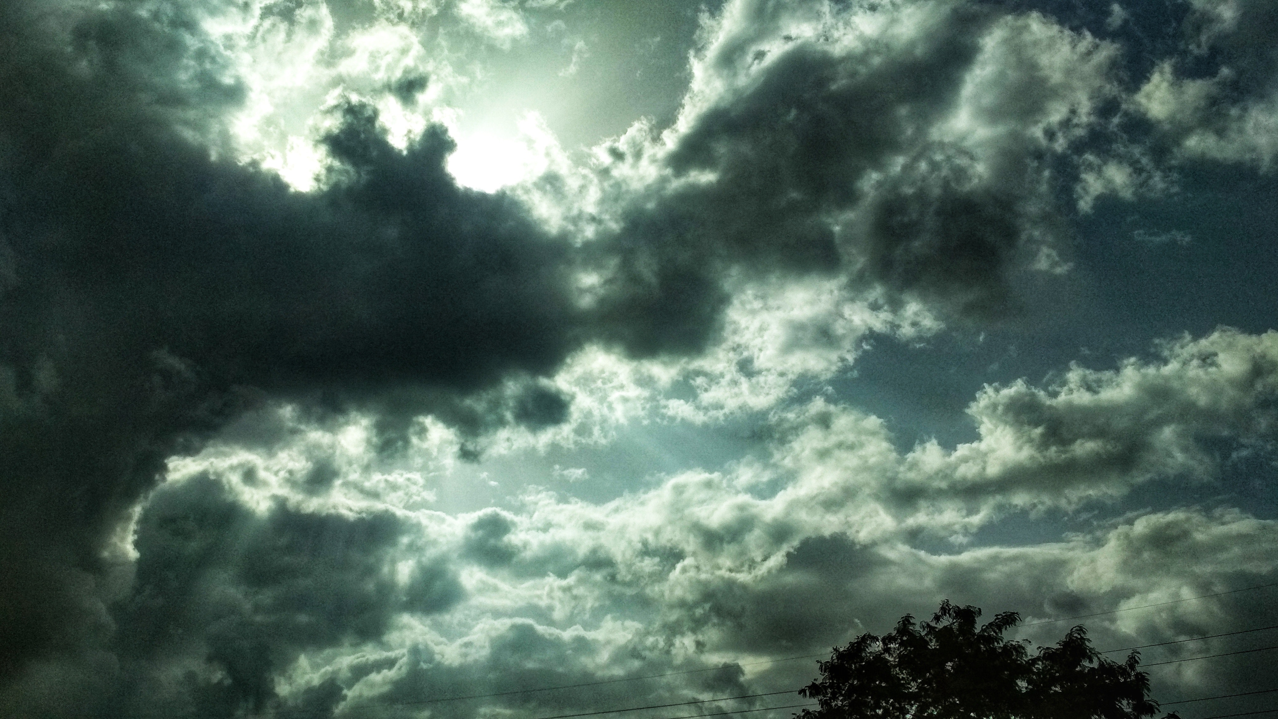 Papel De Parede Nublado Céu - HD Wallpaper 