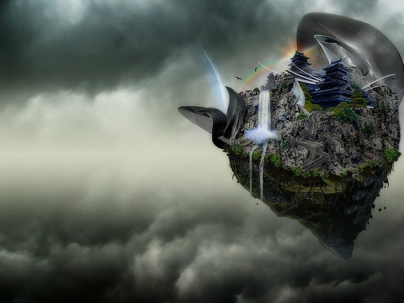 Dark Cloud City Wallpaper - Fantasy Wallpaper Hd - HD Wallpaper 