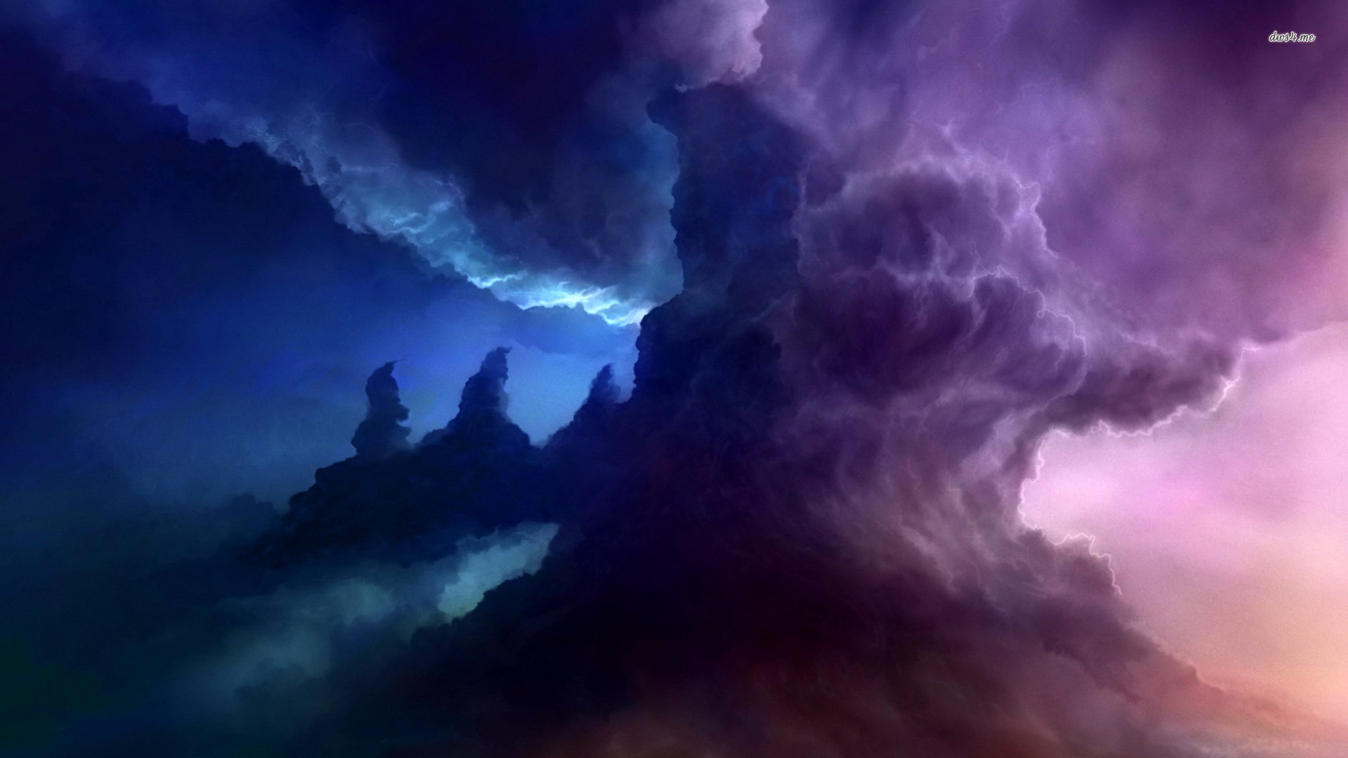 Dark Purple Cloud Background - HD Wallpaper 